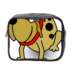 Dog Brown Spots Black Cartoon Mini Toiletries Bag 2-side by Nexatart