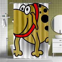 Dog Brown Spots Black Cartoon Shower Curtain 48  X 72  (small)  by Nexatart