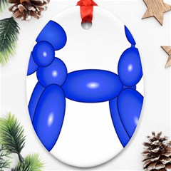 Poodle Dog Balloon Animal Clown Ornament (oval) by Nexatart