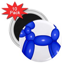 Poodle Dog Balloon Animal Clown 2 25  Magnets (10 Pack) 