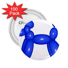 Poodle Dog Balloon Animal Clown 2 25  Buttons (100 Pack)  by Nexatart