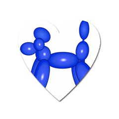 Poodle Dog Balloon Animal Clown Heart Magnet by Nexatart