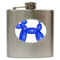 Poodle Dog Balloon Animal Clown Hip Flask (6 Oz) by Nexatart