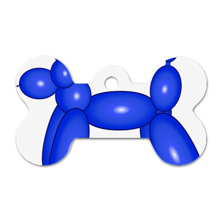 Poodle Dog Balloon Animal Clown Dog Tag Bone (Two Sides)