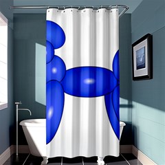 Poodle Dog Balloon Animal Clown Shower Curtain 36  X 72  (stall)  by Nexatart