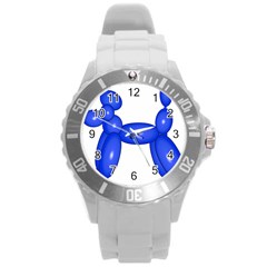 Poodle Dog Balloon Animal Clown Round Plastic Sport Watch (l) by Nexatart