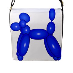 Poodle Dog Balloon Animal Clown Flap Messenger Bag (l)  by Nexatart