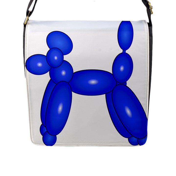 Poodle Dog Balloon Animal Clown Flap Messenger Bag (L) 