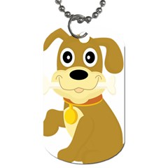 Dog Doggie Bone Dog Collar Cub Dog Tag (one Side) by Nexatart