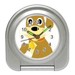 Dog Doggie Bone Dog Collar Cub Travel Alarm Clocks by Nexatart