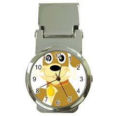 Dog Doggie Bone Dog Collar Cub Money Clip Watches by Nexatart