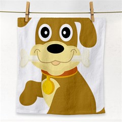 Dog Doggie Bone Dog Collar Cub Face Towel by Nexatart