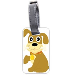 Dog Doggie Bone Dog Collar Cub Luggage Tags (one Side)  by Nexatart