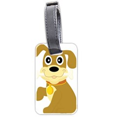 Dog Doggie Bone Dog Collar Cub Luggage Tags (two Sides) by Nexatart