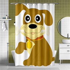 Dog Doggie Bone Dog Collar Cub Shower Curtain 48  X 72  (small)  by Nexatart