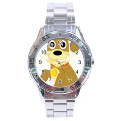 Dog Doggie Bone Dog Collar Cub Stainless Steel Analogue Watch by Nexatart