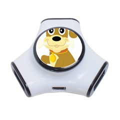 Dog Doggie Bone Dog Collar Cub 3-port Usb Hub by Nexatart