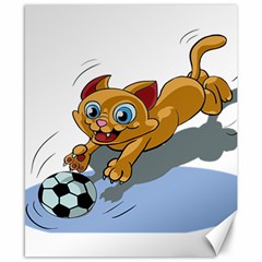 Cat Ball Play Funny Game Playing Canvas 8  X 10  by Nexatart