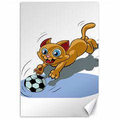 Cat Ball Play Funny Game Playing Canvas 12  X 18   by Nexatart