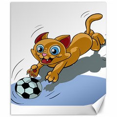 Cat Ball Play Funny Game Playing Canvas 20  X 24   by Nexatart