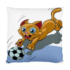 Cat Ball Play Funny Game Playing Standard Cushion Case (one Side) by Nexatart