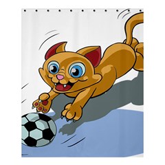 Cat Ball Play Funny Game Playing Shower Curtain 60  X 72  (medium)  by Nexatart