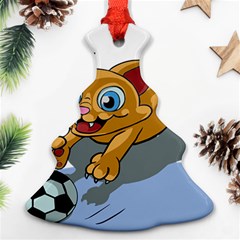 Cat Ball Play Funny Game Playing Ornament (christmas Tree)  by Nexatart