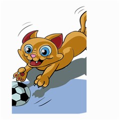 Cat Ball Play Funny Game Playing Small Garden Flag (two Sides) by Nexatart