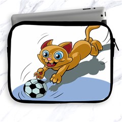 Cat Ball Play Funny Game Playing Apple Ipad 2/3/4 Zipper Cases by Nexatart