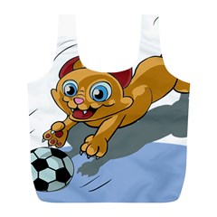 Cat Ball Play Funny Game Playing Full Print Recycle Bags (l)  by Nexatart