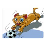 Cat Ball Play Funny Game Playing Double Sided Flano Blanket (Mini)  35 x27  Blanket Front