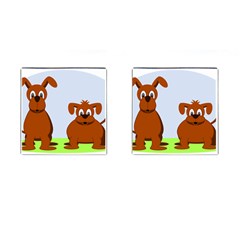 Animals Dogs Mutts Dog Pets Cufflinks (square) by Nexatart