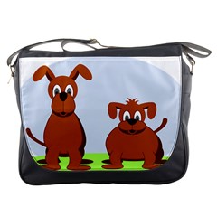 Animals Dogs Mutts Dog Pets Messenger Bags by Nexatart