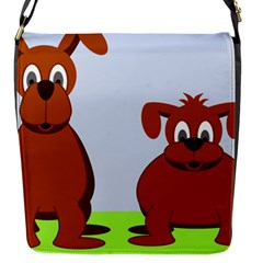 Animals Dogs Mutts Dog Pets Flap Messenger Bag (s) by Nexatart