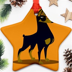 Illustration Silhouette Art Mammals Ornament (star) by Nexatart