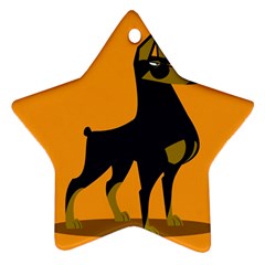 Illustration Silhouette Art Mammals Star Ornament (two Sides) by Nexatart