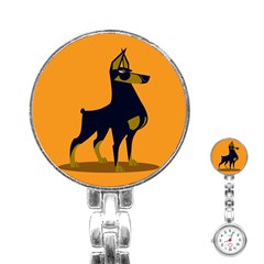 Illustration Silhouette Art Mammals Stainless Steel Nurses Watch by Nexatart