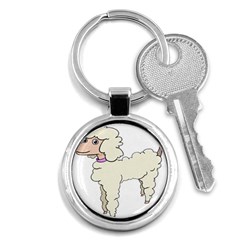 Poodle Dog Breed Cute Adorable Key Chains (round)  by Nexatart