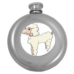 Poodle Dog Breed Cute Adorable Round Hip Flask (5 Oz) by Nexatart