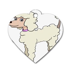 Poodle Dog Breed Cute Adorable Dog Tag Heart (two Sides)