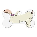 Poodle Dog Breed Cute Adorable Dog Tag Bone (Two Sides) Back