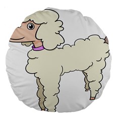 Poodle Dog Breed Cute Adorable Large 18  Premium Round Cushions by Nexatart