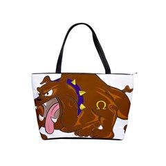 Bulldog Cartoon Angry Dog Shoulder Handbags by Nexatart