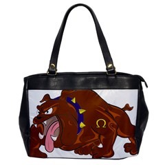 Bulldog Cartoon Angry Dog Office Handbags by Nexatart