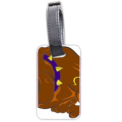 Bulldog Cartoon Angry Dog Luggage Tags (two Sides) by Nexatart