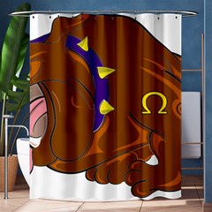 Bulldog Cartoon Angry Dog Shower Curtain 60  X 72  (medium)  by Nexatart