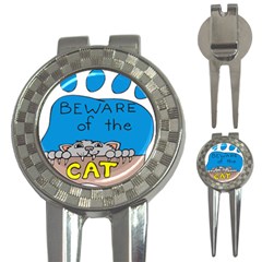 Cat Print Paw Pet Animal Claws 3-in-1 Golf Divots by Nexatart