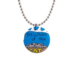 Cat Print Paw Pet Animal Claws Button Necklaces by Nexatart