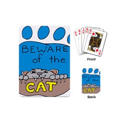 Cat Print Paw Pet Animal Claws Playing Cards (mini)  by Nexatart