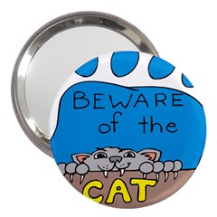 Cat Print Paw Pet Animal Claws 3  Handbag Mirrors by Nexatart